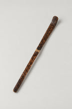 Chashaku 'Takesaji' – dark smoked bamboo chashaku matcha scoop bent at the tip, Japanese tea ceremony spoon, studio view