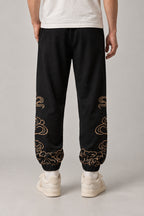 Golden Cloud Tobi Pants 'Saiun' – black golden cloud tobi pants, front view on model